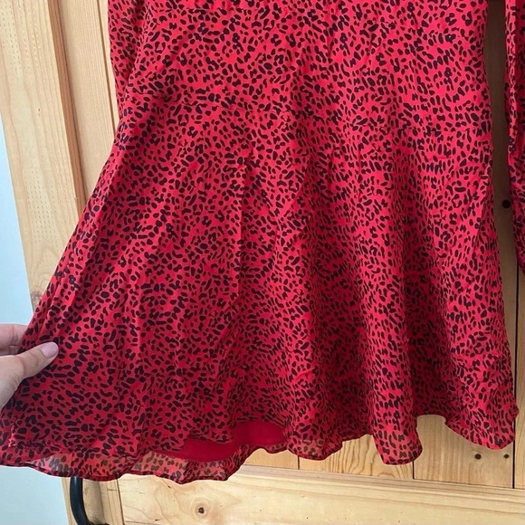 Alice + Olivia Polly Leopard Print Fit And Flare Mini Dress - Picture 5 of 8